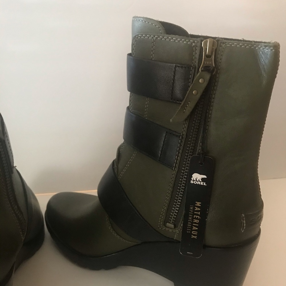 Sorel After Hours Nori Wedge Green/Black 8 - Picture 9 of 10